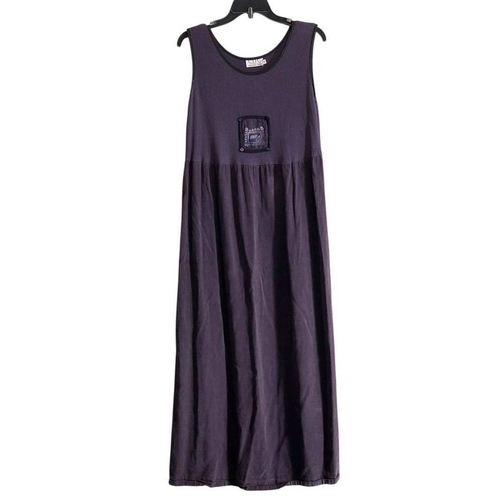 Vintage CDC Sheath Maxi Dress Artsy Art to Wear Coastal Cottage Jumper Sz 8